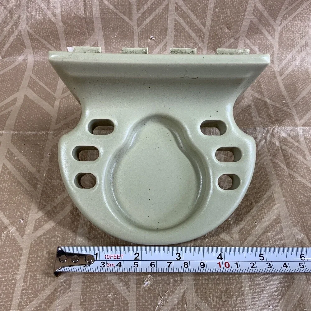 Vintage AO American Olean Ceramic‎ Toothbrush Cup Holder Avocado Green